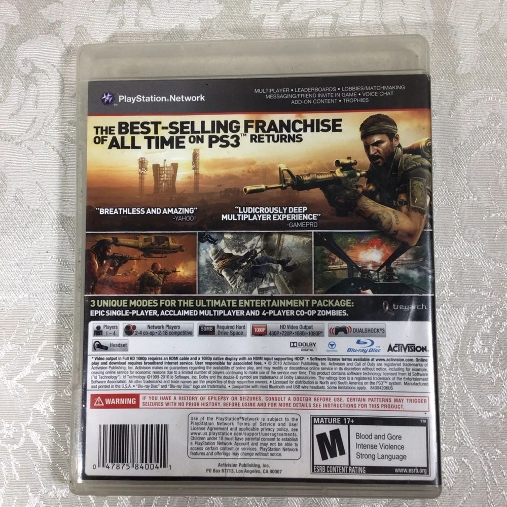 PS3 Call of Duty Black Ops and Call of Duty MW3 Video Games - Rated M - Picture 4 of 10